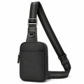 Borsa a tracolla 18 x 6 x 30 cm in similpelle nera con tracolla regolabile