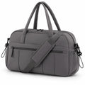 Borsone da viaggio 48 x 25 x 28 cm in tessuto sintetico grigio con tracolla regolabile