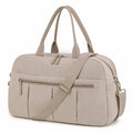 Borsa da viaggio 48 x 24 x 28 cm in tessuto beige con tracolla regolabile