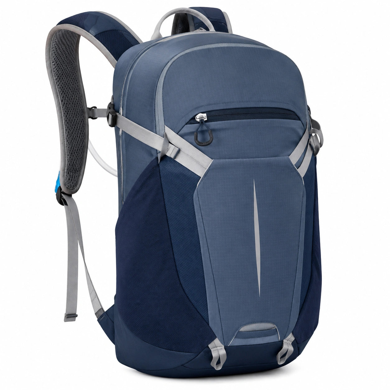 Zaino da viaggio 30 x 20 x 50 cm in tessuto sintetico blu navy con spallacci imbottiti